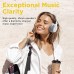 Reverbix E7 Noise Canceling Headphones Overhead Bluetooth Headphones with Mic for Phone-Call, Comfortable Wireless Headphones &amp; Light Weight, Deep Bass, 35-Hour Battery Life, White